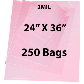 Pink Anti Static Bags 2 Mil 24" X 36" 250 Bags